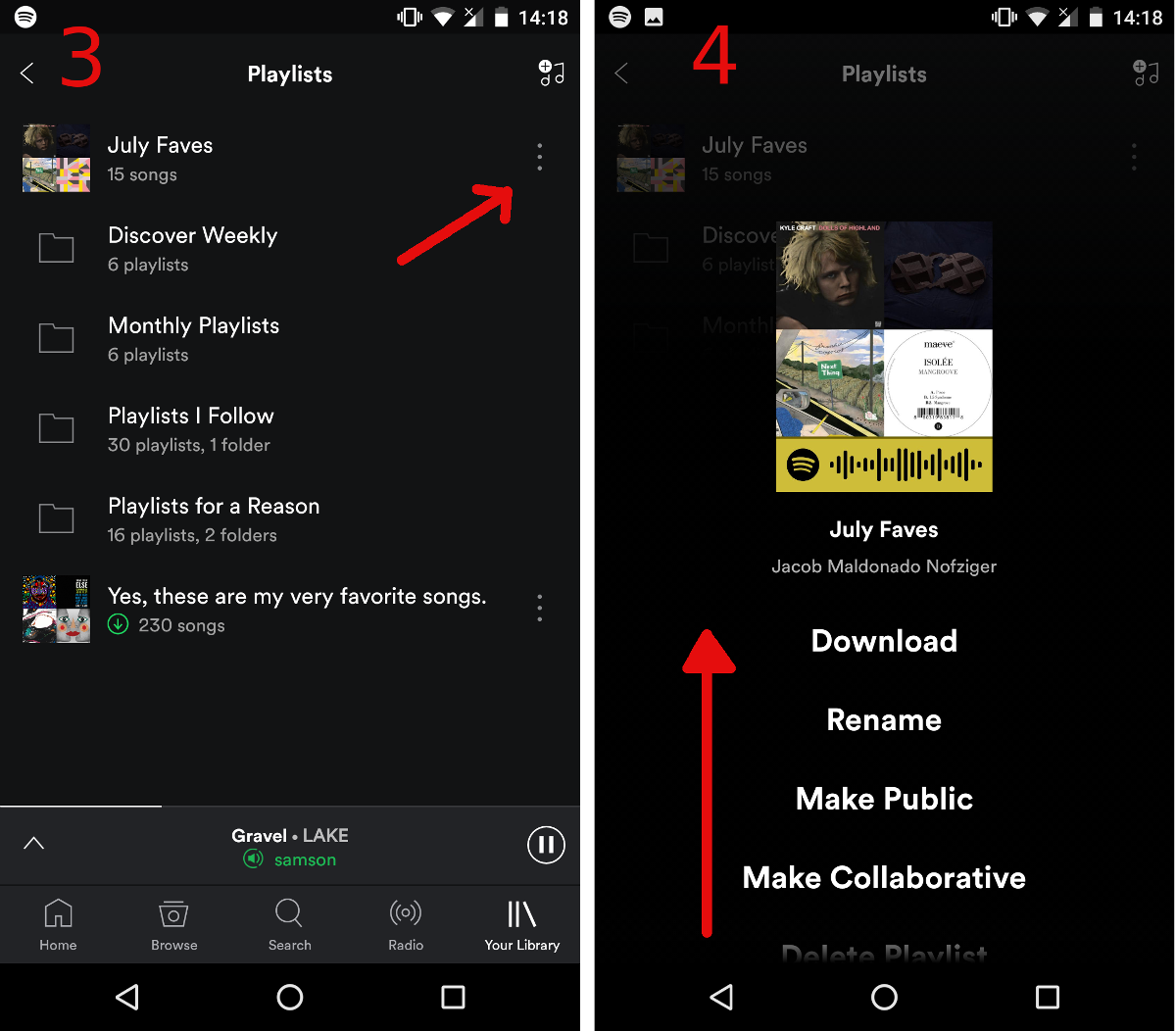 Spotify phone app second view